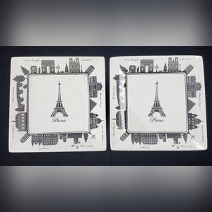 Set of 2 Paris-Themed Plates